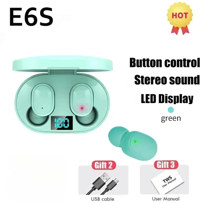 E6S TWS Wireless Bluetooth Earbuds