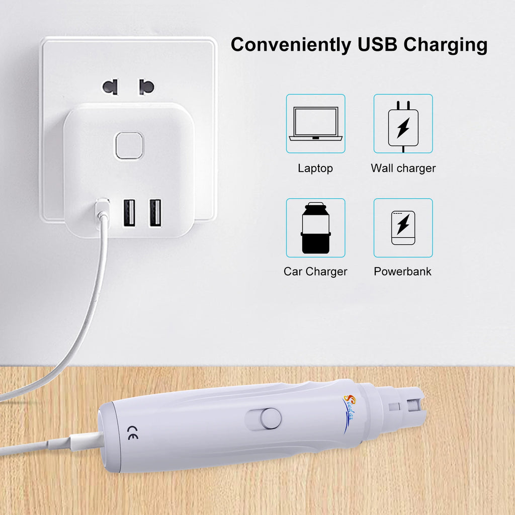 Painless Pet Nail Grinder — USB Rechargeable