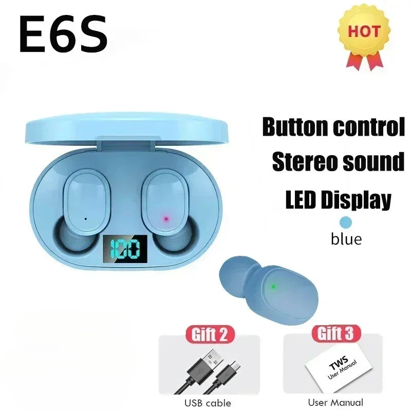 E6S TWS Wireless Bluetooth Earbuds