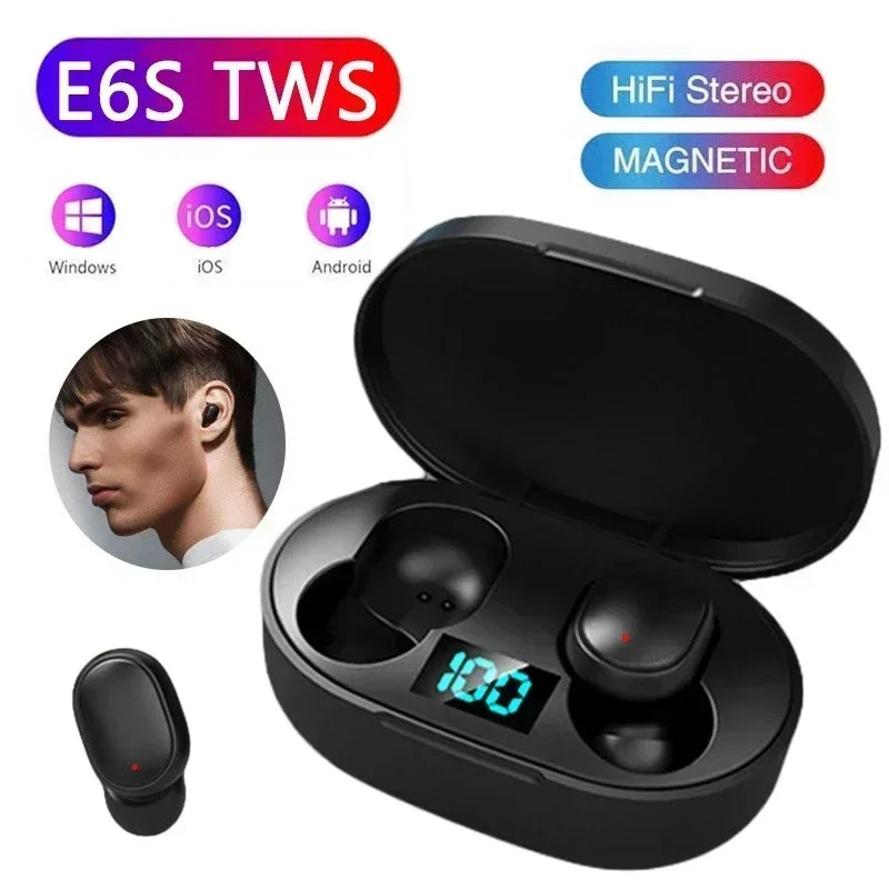 E6S TWS Wireless Bluetooth Earbuds