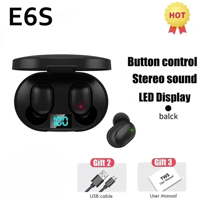 E6S TWS Wireless Bluetooth Earbuds