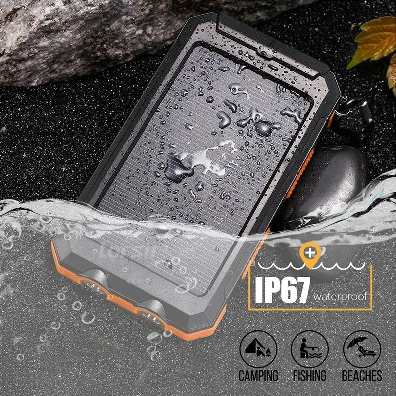 80,000mAh Solar Power Bank with LED Light