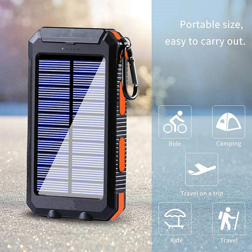 80,000mAh Solar Power Bank with LED Light