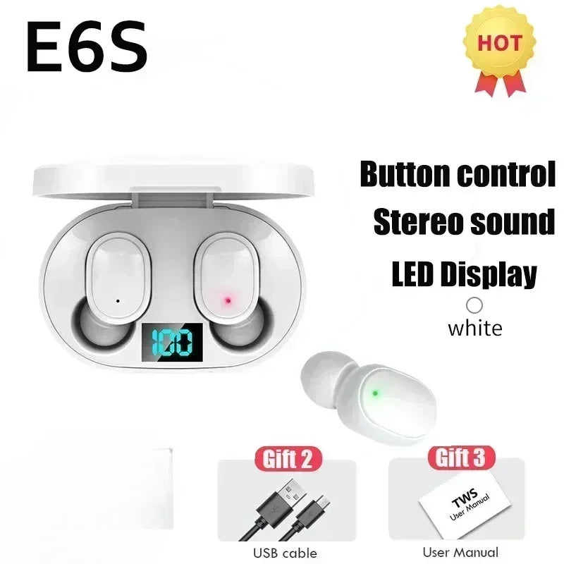 E6S TWS Wireless Bluetooth Earbuds